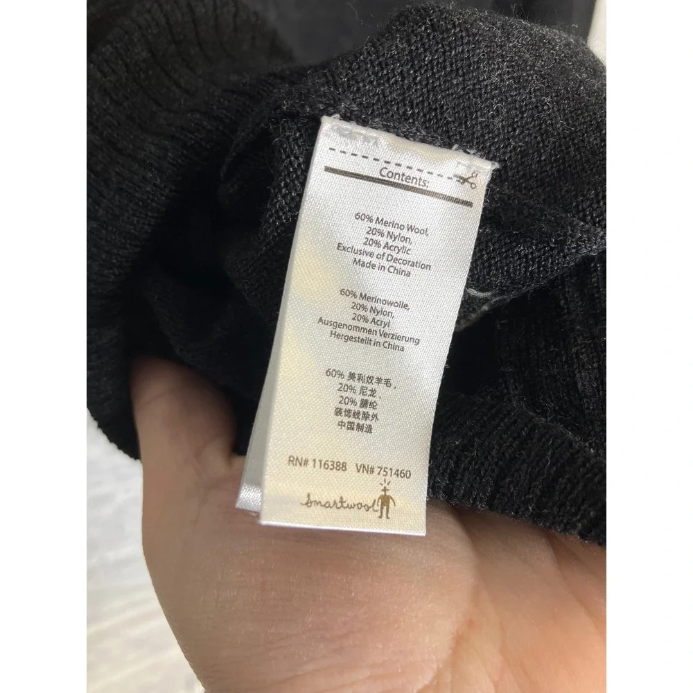 Smartwool merino wool blend v-neck sweater charcoal gray men's size XXL winter